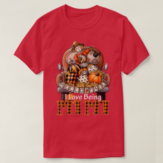 Ik hou ervan om Mimi Pset Truck Farmer Pumpkin Spi T-shirt (Design voorkant)