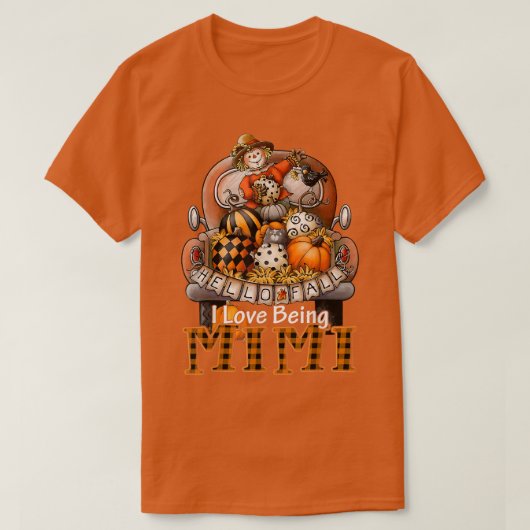 Ik hou ervan om Mimi Pset Truck Farmer Pumpkin Spi T-shirt (Design voorkant)