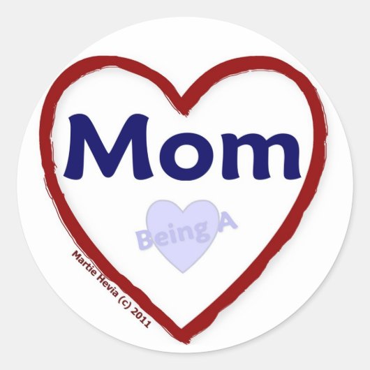 Ik hou ervan om moeder te zijn ronde sticker (Voorkant)