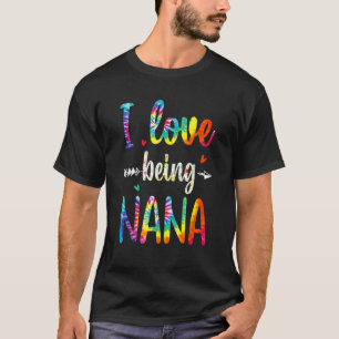 Ik hou ervan om Nana Tie Dye Family Matching T-shirt
