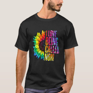 Ik hou ervan om noni zonnebloem das Dye Mother te  T-shirt