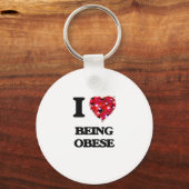 Ik hou ervan om Obese te zijn Sleutelhanger (Voorkant)