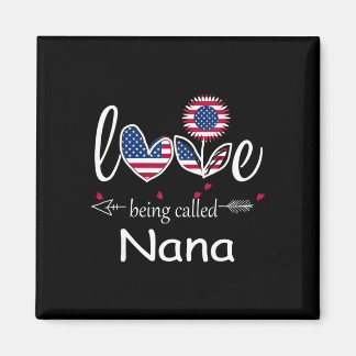 Ik hou ervan om oma te zijn USA-vlag 4 juli Onafha Magneet