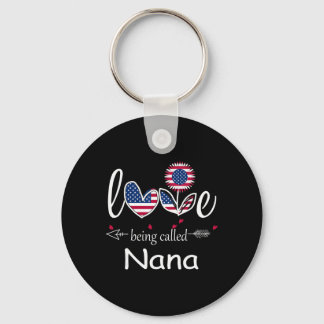 Ik hou ervan om oma te zijn USA-vlag 4 juli Onafha Sleutelhanger