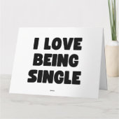 Ik hou ervan om single te zijn kaart (Achterkant)
