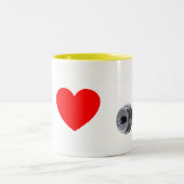 Ik hou ervan om uit te werken tweekleurige koffiemok (Center)