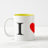 Ik hou ervan om uit te werken tweekleurige koffiemok (Links)