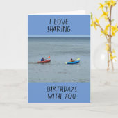 IK HOU ERVAN OM VERJAARDAGEN MET JE TE DELEN - LAK KAART (Gele Bloem)