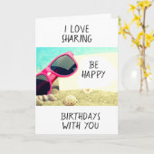 IK HOU ERVAN OM VERJAARDAGEN MET JE TE DELEN - STR KAART (Gele Bloem)