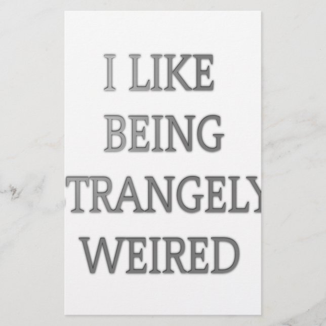 Ik hou ervan om vreemd raar te zijn: vet tekstontw (Voorkant)