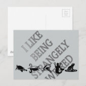 Ik hou ervan om vreemd raar te zijn: vet tekstontw briefkaart (Voorkant / Achterkant)