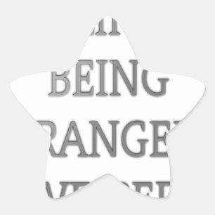 Ik hou ervan om vreemd raar te zijn: vet tekstontw ster sticker
