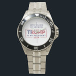 Ik hou ervan om wakker te worden en te weten dat T Horloge<br><div class="desc">Vier je enthousiasme met de Liefde Wakker worden Weten Trump is mijn President Watch. Met een strak ontwerp met gedurfde tekst, dient dit uurwerk als een stijlvol statement van politieke trots en trouw. Ideaal voor casual of dagelijks draag, het horloge is zowel functioneel als expressief, waardoor het een geweldig cadeau...</div>