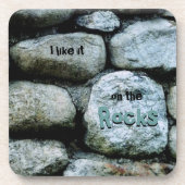 Ik hou ervan op het Onderzetter van de Rocks Cork (Voorkant)