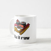 Ik hou ervan rauw koffiemok (Voorkant links)