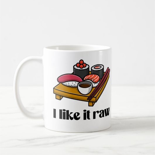 Ik hou ervan rauw koffiemok (Links)