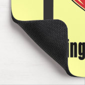 Ik hou ervan thuis te werken! muismat (Hoek)