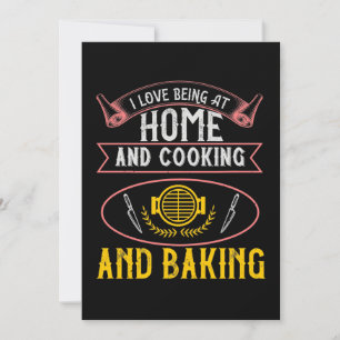 Ik hou ervan thuis te zijn, te koken en te baken save the date