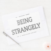 Ik hou ervan vreemd raar te zijn .png rechthoekige sticker (Envelop)