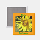 Ik hou ervan, zonnebloemen! Magneet (Voorkant / Achterkant)