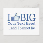 Ik hou gemakkelijk van grote persoonlijke Jouw tek Briefkaart (Voorkant)