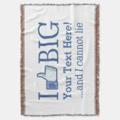 Ik hou gemakkelijk van grote persoonlijke Jouw tek Deken (Voorkant Verticaal)