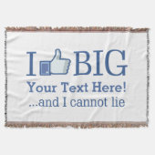 Ik hou gemakkelijk van grote persoonlijke Jouw tek Deken (Voorkant)