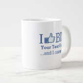 Ik hou gemakkelijk van grote persoonlijke Jouw tek Grote Koffiekop (Voorkant rechts)