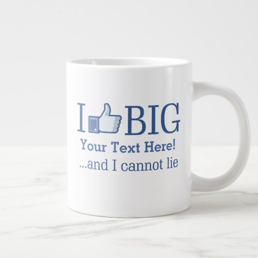 Ik hou gemakkelijk van grote persoonlijke Jouw tek Grote Koffiekop (Rechts)