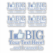 Ik hou gemakkelijk van grote persoonlijke Jouw tek Sticker (Voorkant)