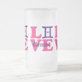 ♊★ 😍Ik hou Gemini-Best-Zodiac teken Frosted Bier Matglas Bierpul (Center)