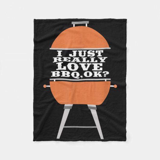 Ik hou gewoon echt van BBQ barbecue grill vlees et Fleece Deken (Voorkant)