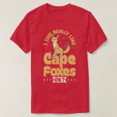 Ik hou gewoon echt van Cape Foxes Cape Fox T-shirt (Design voorkant)