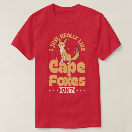 Ik hou gewoon echt van Cape Foxes Cape Fox T-shirt (Design voorkant)
