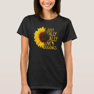 Ik hou gewoon echt van Dugongs Vrouwen Mannen Mana T-shirt