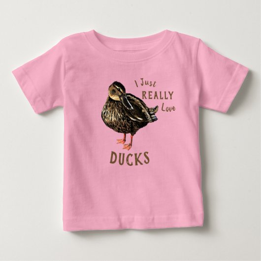 Ik hou gewoon echt van eenden Baby T-shirt (Voorkant)