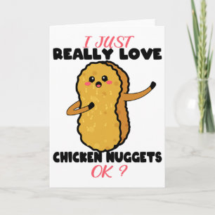 Ik hou gewoon echt van kipnuggets kostuum kinderen kaart