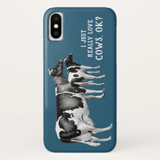 Ik hou gewoon echt van Koeien | Witte tekst Case-Mate iPhone Case (Achterkant)