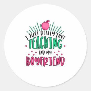 Ik hou gewoon echt van lesgeven en mijn vriend ronde sticker