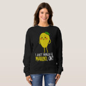 Ik hou gewoon echt van mango ok fruit zomer mango trui (Voorkant volledig)
