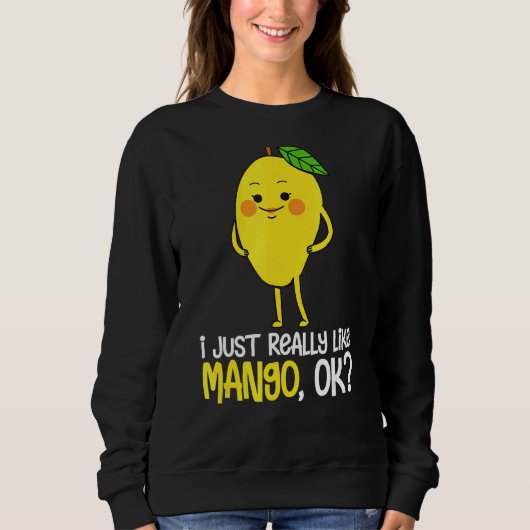 Ik hou gewoon echt van mango ok fruit zomer mango trui (Voorkant)