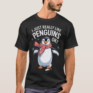 Ik Hou Gewoon Echt Van Pinguïns Ok Winter Pinguïn T-shirt