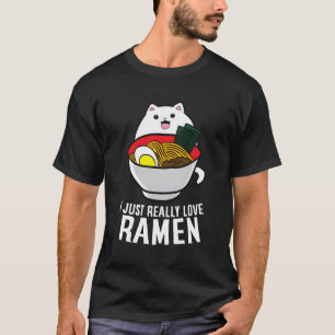 Ik hou gewoon echt van Ra Cat Japanse Ra Noedels K T-shirt