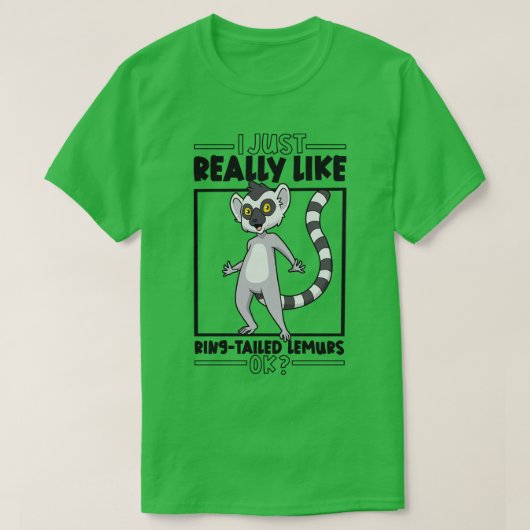 Ik hou gewoon echt van RingTailed Lemurs 1 T-shirt (Design voorkant)