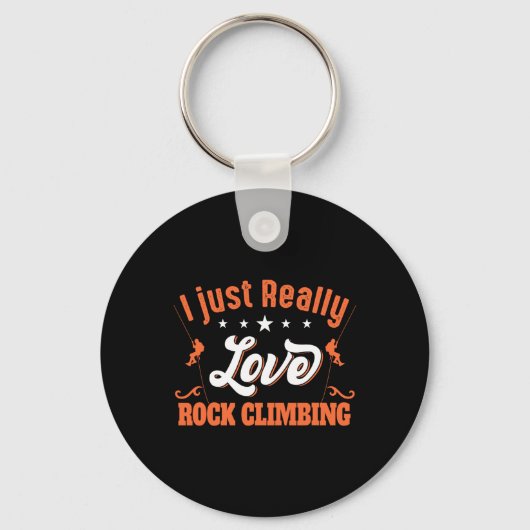 Ik hou gewoon echt van rotsklimmen - Bouldering Ro Sleutelhanger (Voorkant)