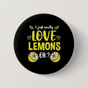 Ik hou gewoon echt veel van citroenen oké ronde button 5,7 cm