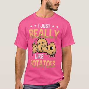 Ik Hou Gewoon Erg Van Aardappelen Vegetarische Fri T-shirt