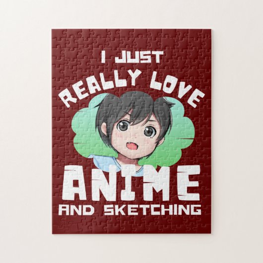 IK HOU GEWOON ERG VEEL VAN ANIME EN SCHETSEN LEGPUZZEL (Verticaal)