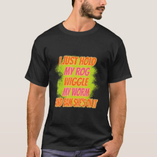 Ik hou gewoon mijn staaf Gevist grappig sarcasme w T-shirt
