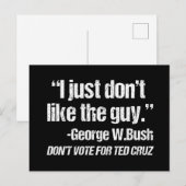 Ik hou gewoon niet van de man - grappige anti Ted  Briefkaart (Voorkant / Achterkant)